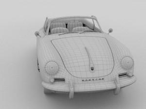 porsche 356 convertible 3D 模型