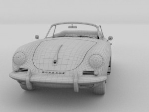 porsche 356 convertible 3D 模型