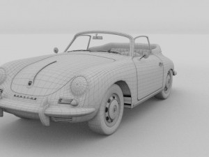 porsche 356 convertible 3D 模型