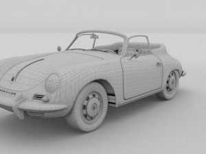 porsche 356 convertible 3D 模型