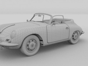 porsche 356 convertible 3D 模型