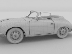 porsche 356 convertible 3D 模型