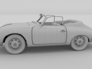 porsche 356 convertible 3D 模型