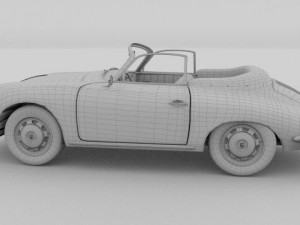 porsche 356 convertible 3D 模型