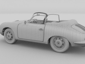 porsche 356 convertible 3D 模型