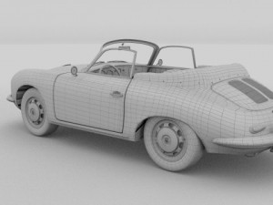 porsche 356 convertible 3D 模型