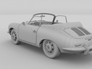 porsche 356 convertible 3D 模型
