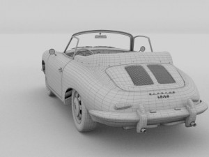 porsche 356 convertible 3D 模型