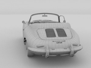 porsche 356 convertible 3D 模型