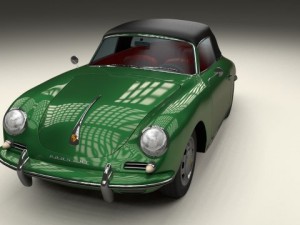 porsche 356 cabriolet Modello 3D