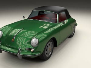 porsche 356 cabriolet Modello 3D
