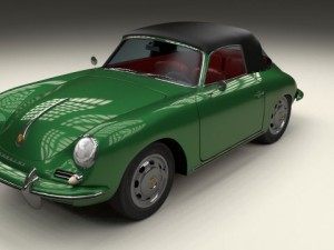 porsche 356 cabriolet Modello 3D