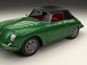 porsche 356 cabriolet Modello 3D