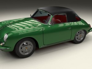 porsche 356 cabriolet Modello 3D