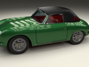 porsche 356 cabriolet Modello 3D