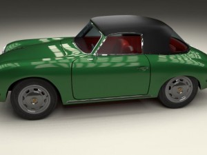 porsche 356 cabriolet Modello 3D