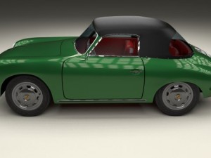 porsche 356 cabriolet Modello 3D