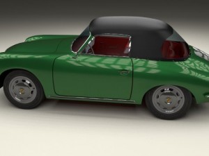 porsche 356 cabriolet Modello 3D
