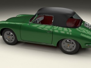 porsche 356 cabriolet Modello 3D