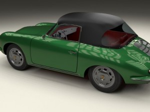 porsche 356 cabriolet Modello 3D