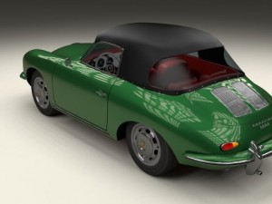 porsche 356 cabriolet Modello 3D