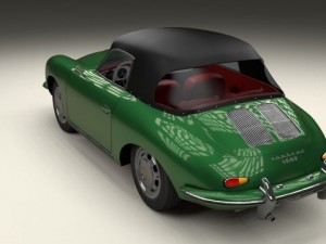 porsche 356 cabriolet Modello 3D