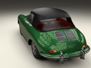 porsche 356 cabriolet Modello 3D