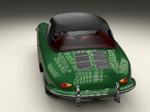 porsche 356 cabriolet Modello 3D