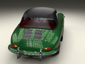 porsche 356 cabriolet Modello 3D