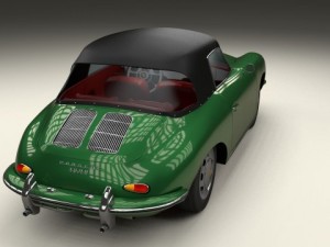porsche 356 cabriolet Modello 3D