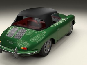 porsche 356 cabriolet Modello 3D
