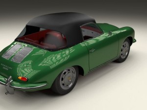 porsche 356 cabriolet Modello 3D
