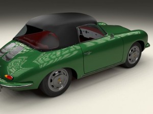 porsche 356 cabriolet Modello 3D