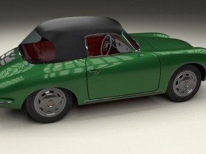 porsche 356 cabriolet Modello 3D