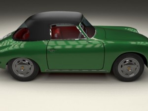 porsche 356 cabriolet Modello 3D