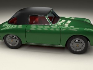 porsche 356 cabriolet Modello 3D