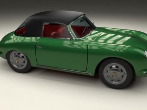 porsche 356 cabriolet Modello 3D