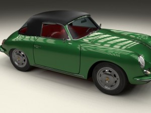 porsche 356 cabriolet Modello 3D