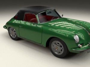 porsche 356 cabriolet Modello 3D