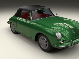 porsche 356 cabriolet Modello 3D