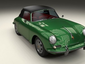porsche 356 cabriolet Modello 3D