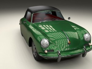 porsche 356 cabriolet Modello 3D