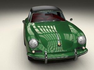 porsche 356 cabriolet Modello 3D