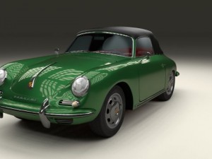 porsche 356 cabriolet Modello 3D