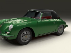 porsche 356 cabriolet Modello 3D