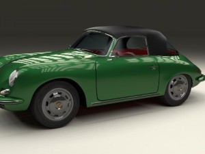 porsche 356 cabriolet Modello 3D