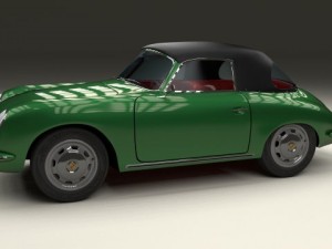 porsche 356 cabriolet Modello 3D