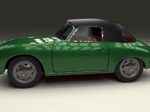 porsche 356 cabriolet Modello 3D
