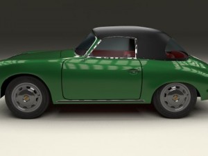 porsche 356 cabriolet Modello 3D