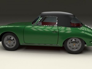 porsche 356 cabriolet Modello 3D